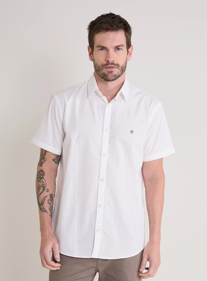 Camisa Masculina Relax Manga Curta Off Shell