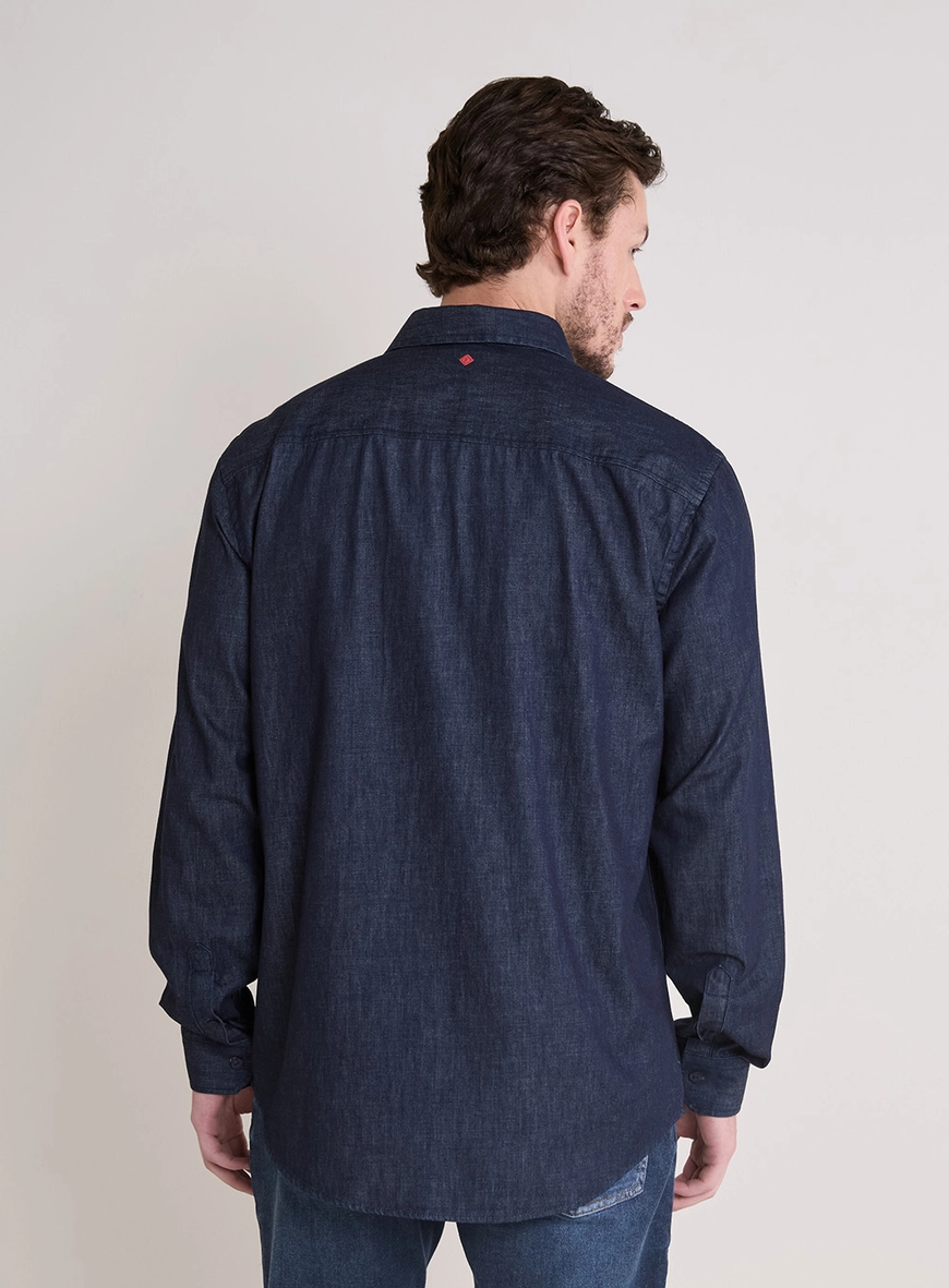 Camisa Jeans Masculina Relax Índigo