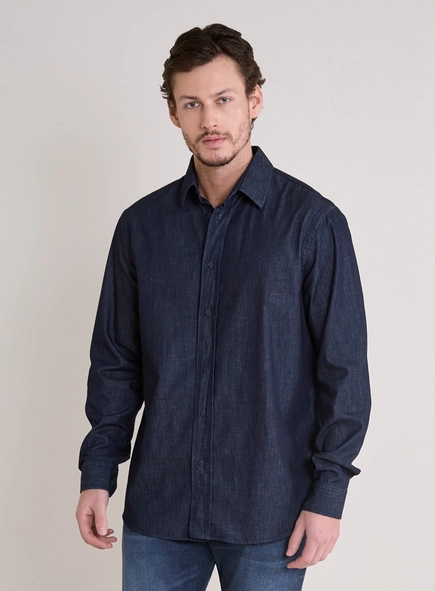 Camisa Jeans Masculina Relax