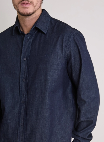 Camisa Jeans Masculina Relax