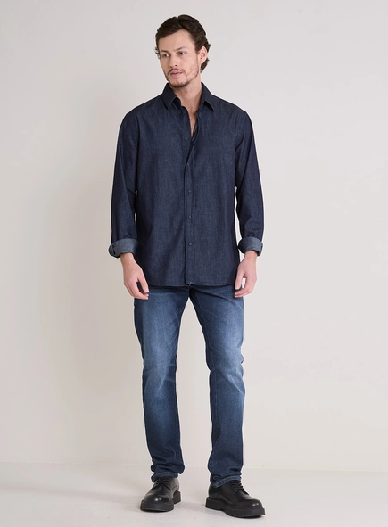 Camisa Jeans Masculina Relax
