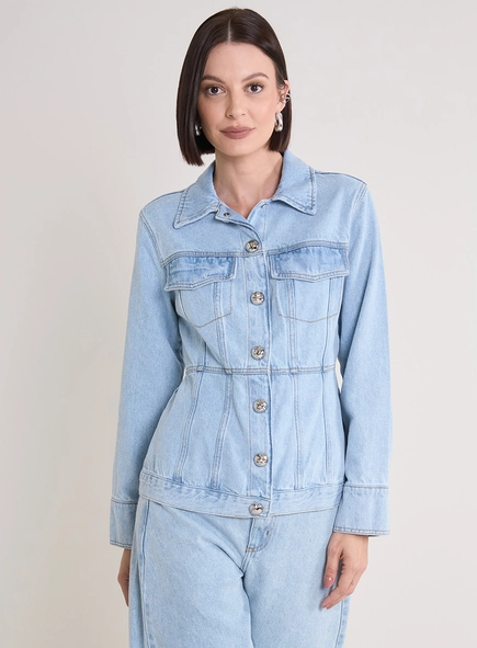 Jaqueta Jeans Feminina Trucker