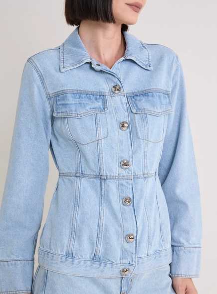 Jaqueta Jeans Feminina Trucker