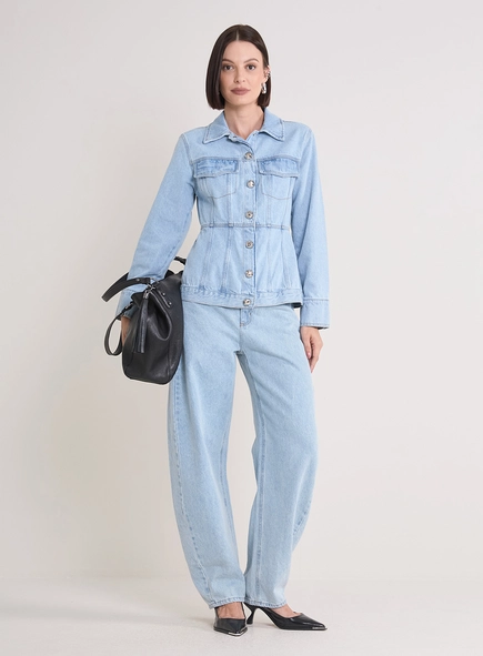Jaqueta Jeans Feminina Trucker