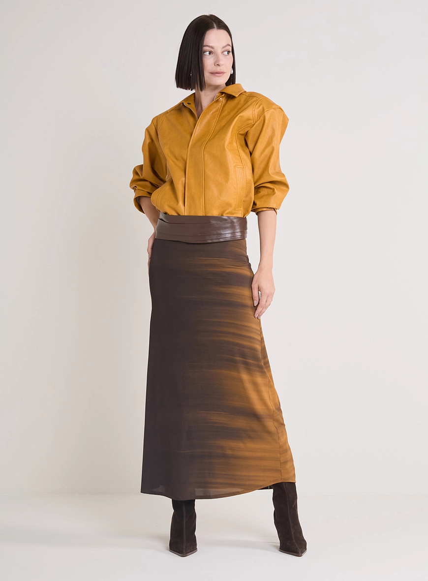 Jaqueta Feminina Pu Estilo Bomber Amarelo