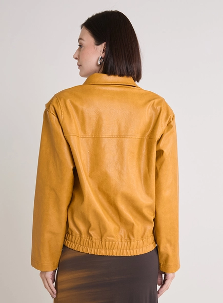 Jaqueta Feminina Pu Estilo Bomber