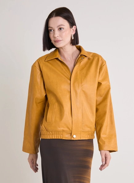 Jaqueta Feminina Pu Estilo Bomber