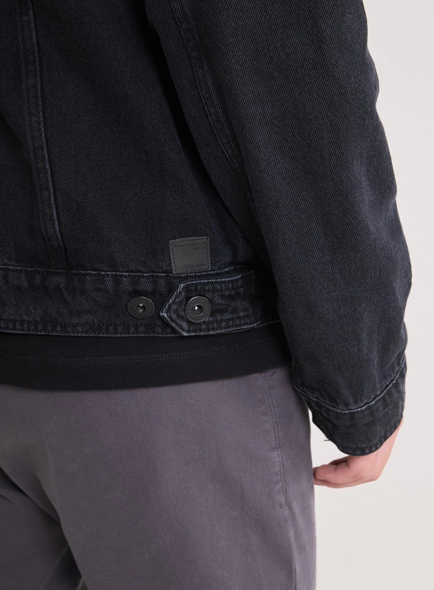 Jaqueta Jeans Masculina Trucker Over Indigo Preto