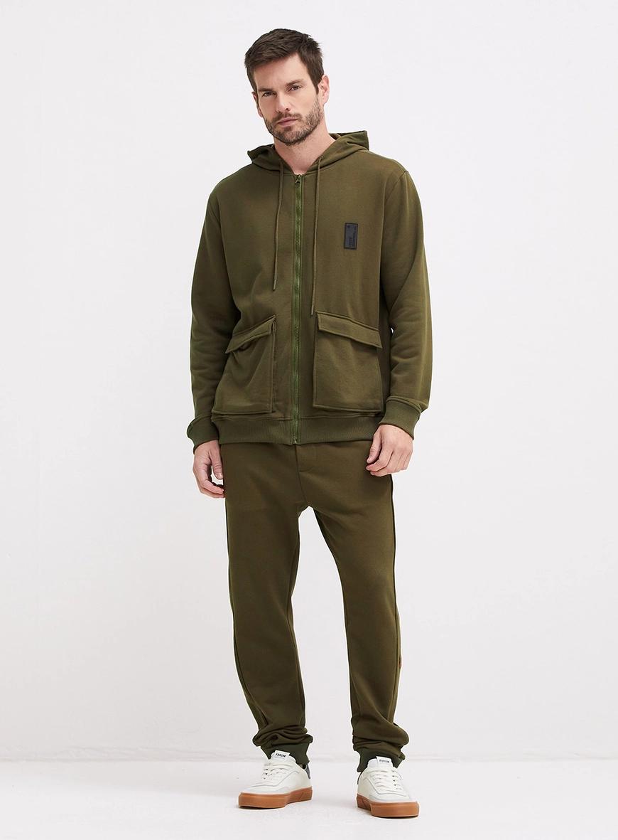 Jaqueta Moletom Masculina New Comfort Com Capuz Verde