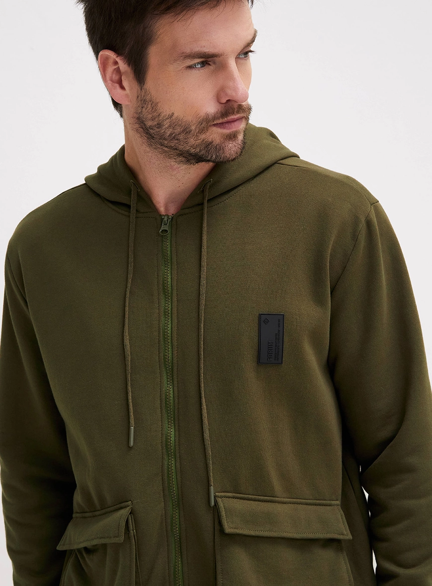 Jaqueta Moletom Masculina New Comfort Com Capuz Verde