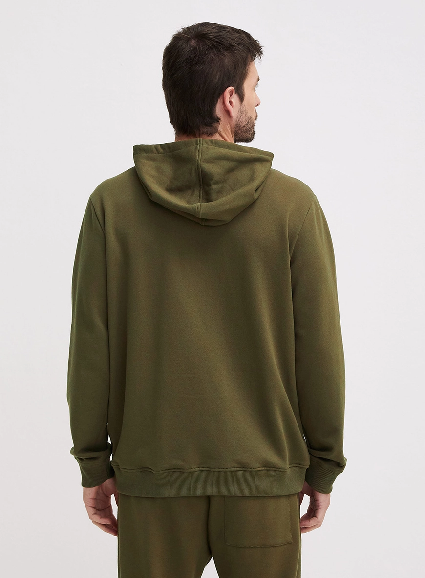 Jaqueta Moletom Masculina New Comfort Com Capuz Verde