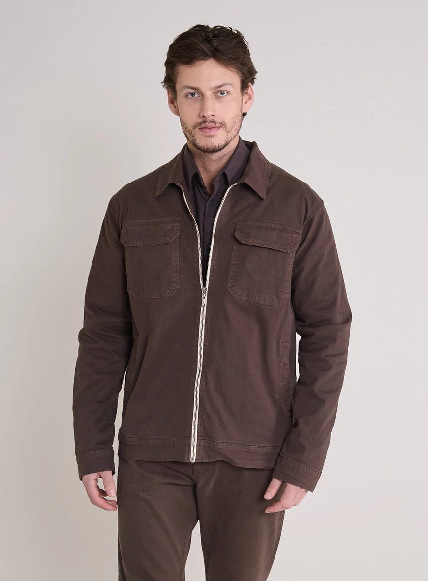 Jaqueta Sarja Masculina Slim Fit Marrom