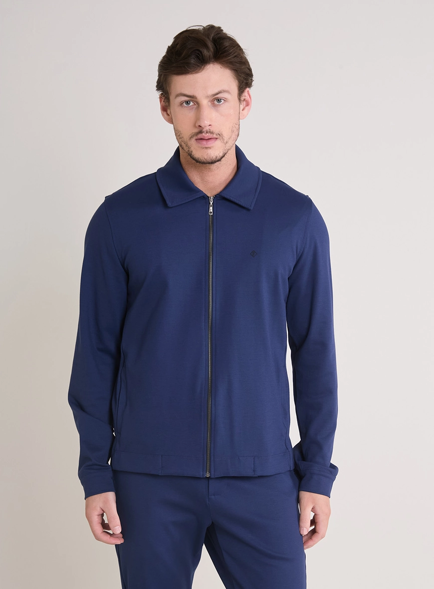 Jaqueta Masculina Comfort Bomber Azul