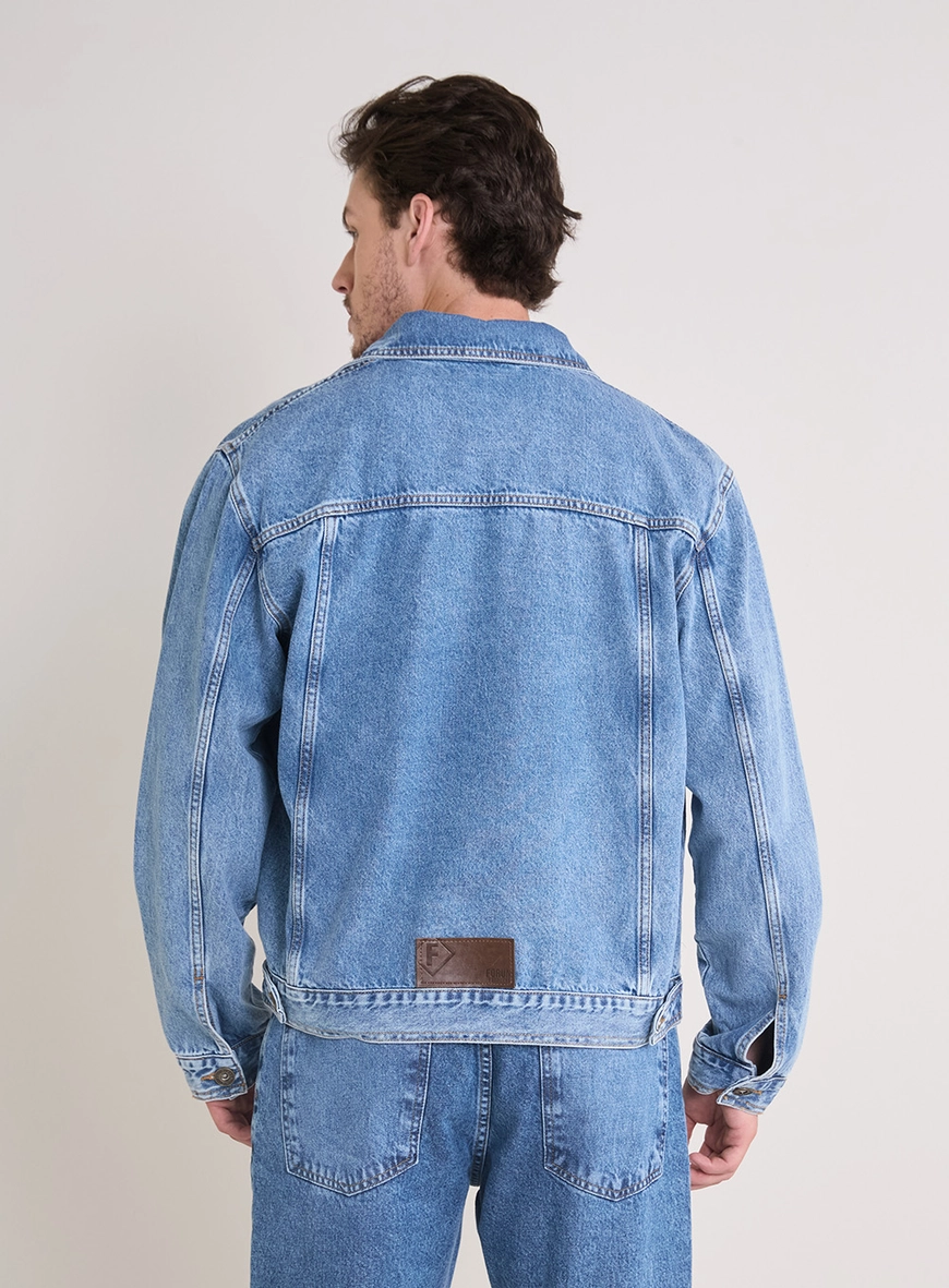 Jaqueta Jeans Masculina Slim Índigo