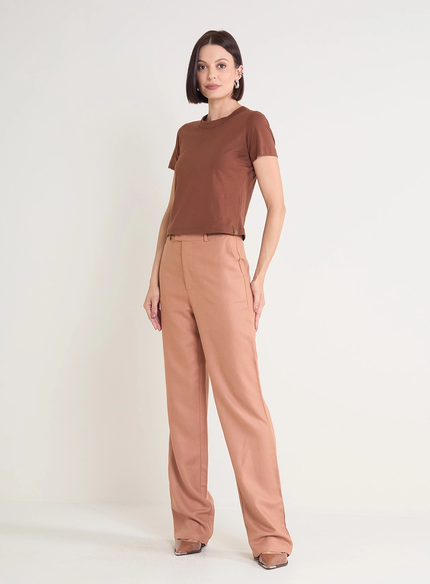 Camiseta Feminina Básica - Fran Marrom