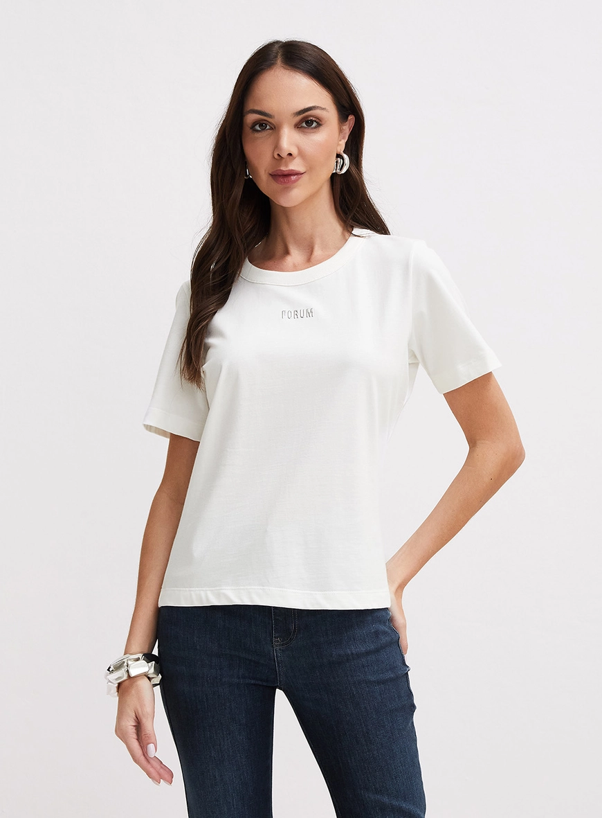 Camiseta Feminina Básica - Fran Off Shell