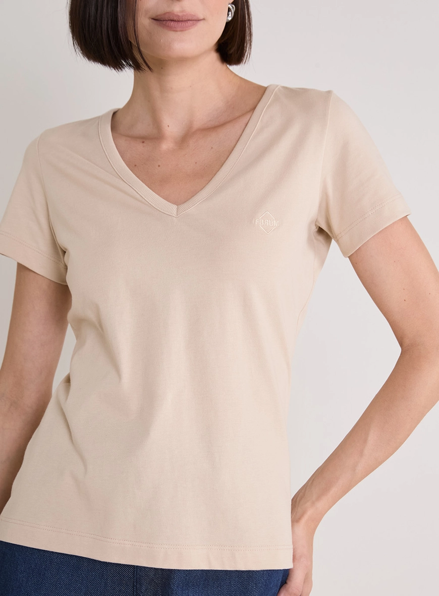 Camiseta Feminina Básica - Kelly Bege