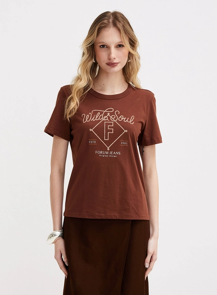 Camiseta Feminina Básica Com Estampa