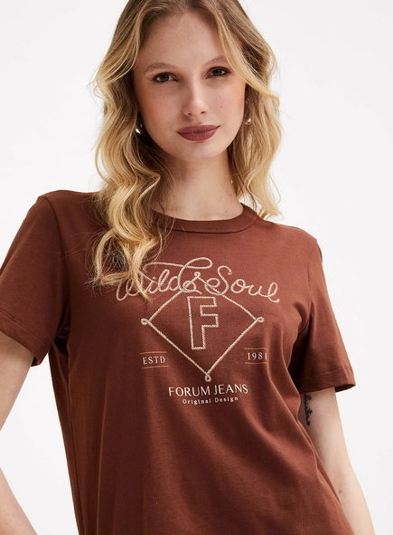 Camiseta Feminina Básica Com Estampa