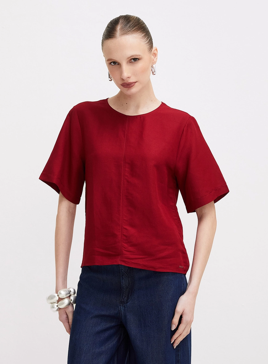 Camiseta Feminina Reta Vermelho