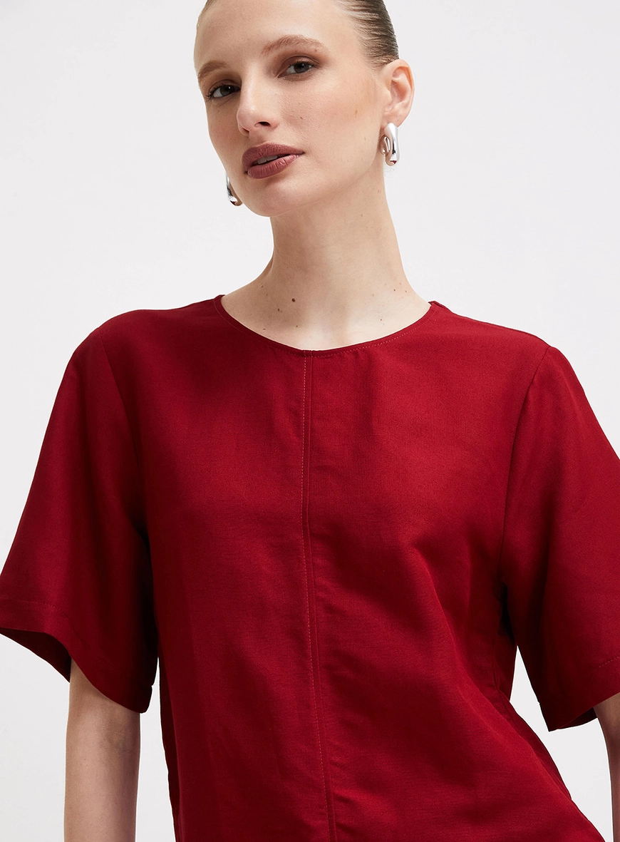 Camiseta Feminina Reta Vermelho