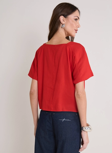 Camiseta Feminina Decote Quadrado