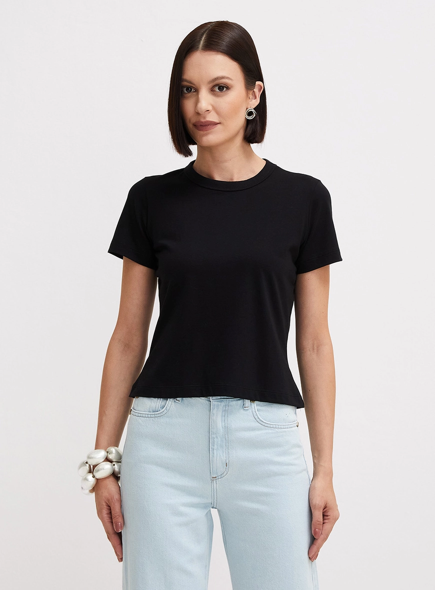 Camiseta Feminina Básica - Fran Preto