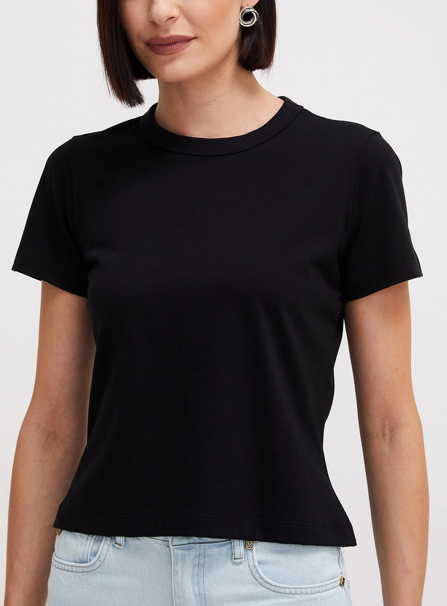 Camiseta Feminina Básica - Fran Preto
