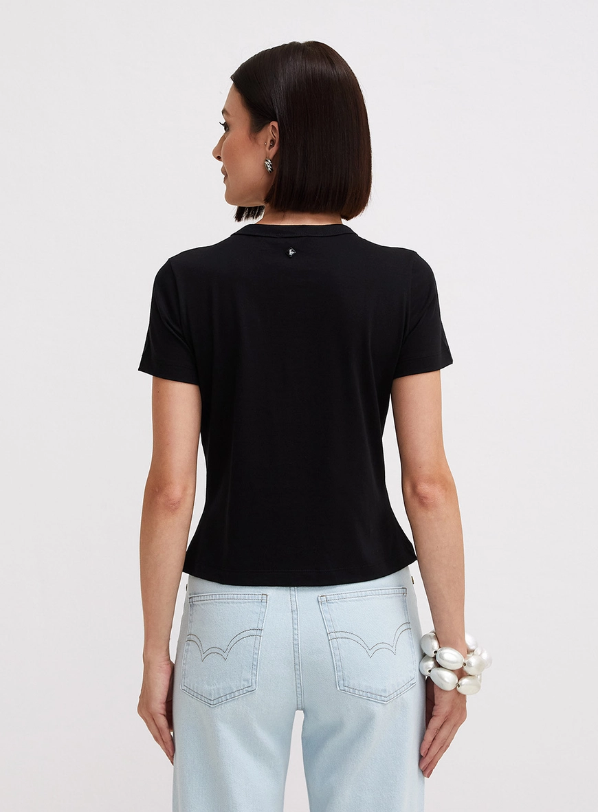 Camiseta Feminina Básica - Fran Preto
