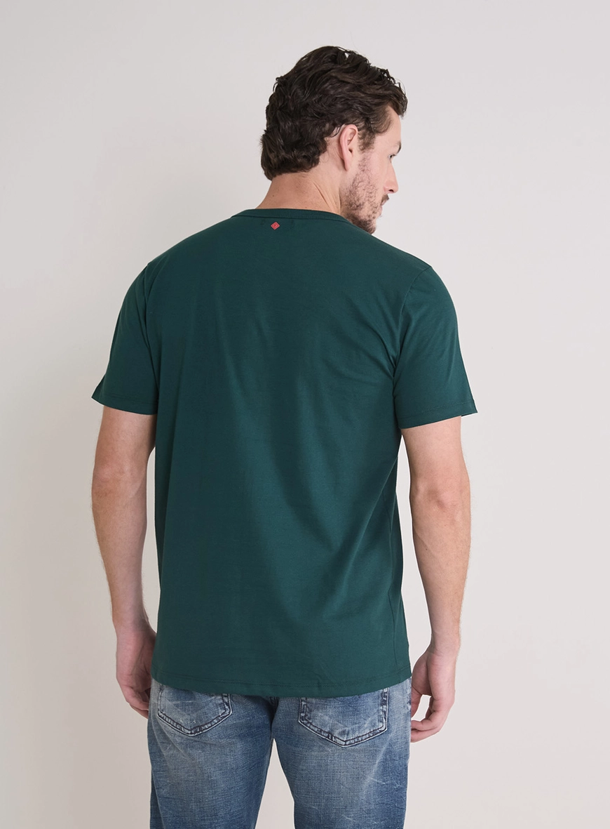 Camiseta Masculina Básica New Slim Verde 3