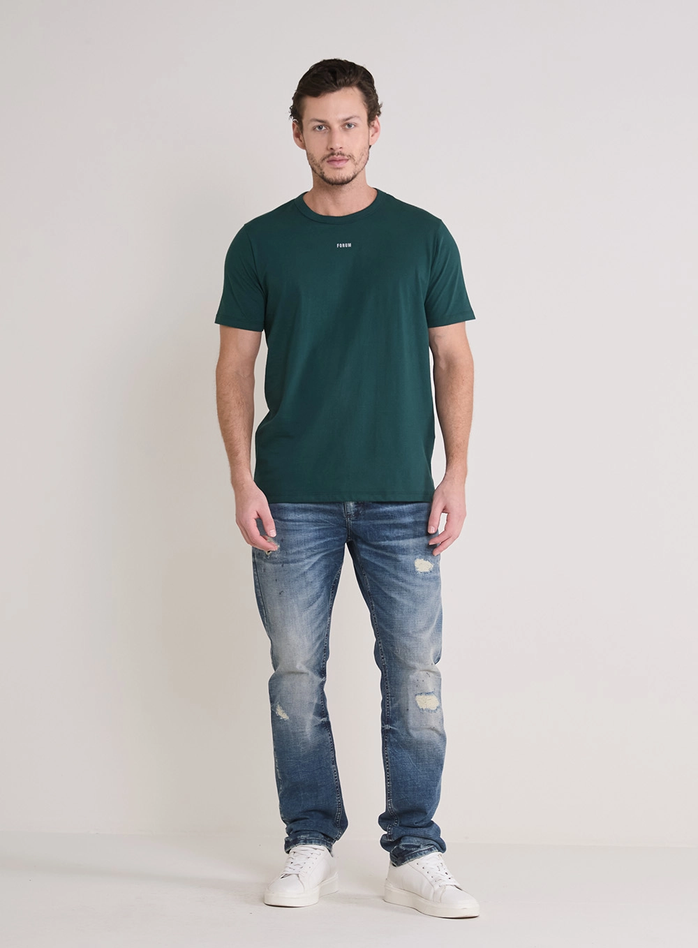 Camiseta Masculina Básica New Slim Verde 4