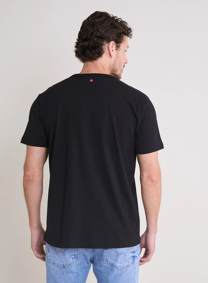 Camiseta Masculina New Slim Básica Preto