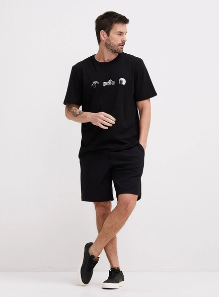 Camiseta Masculina Básica New Box Com Detalhes