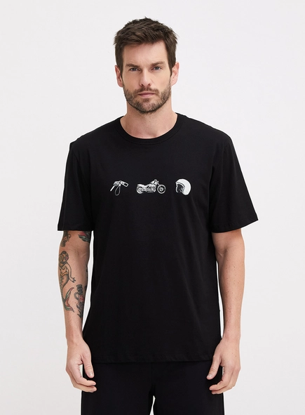 Camiseta Masculina Básica New Box Com Detalhes