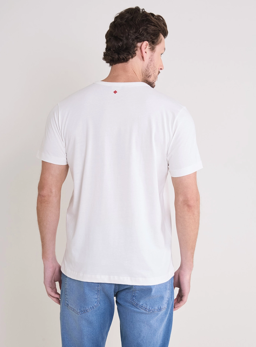 Camiseta Masculina New Slim Estampa Off Shell