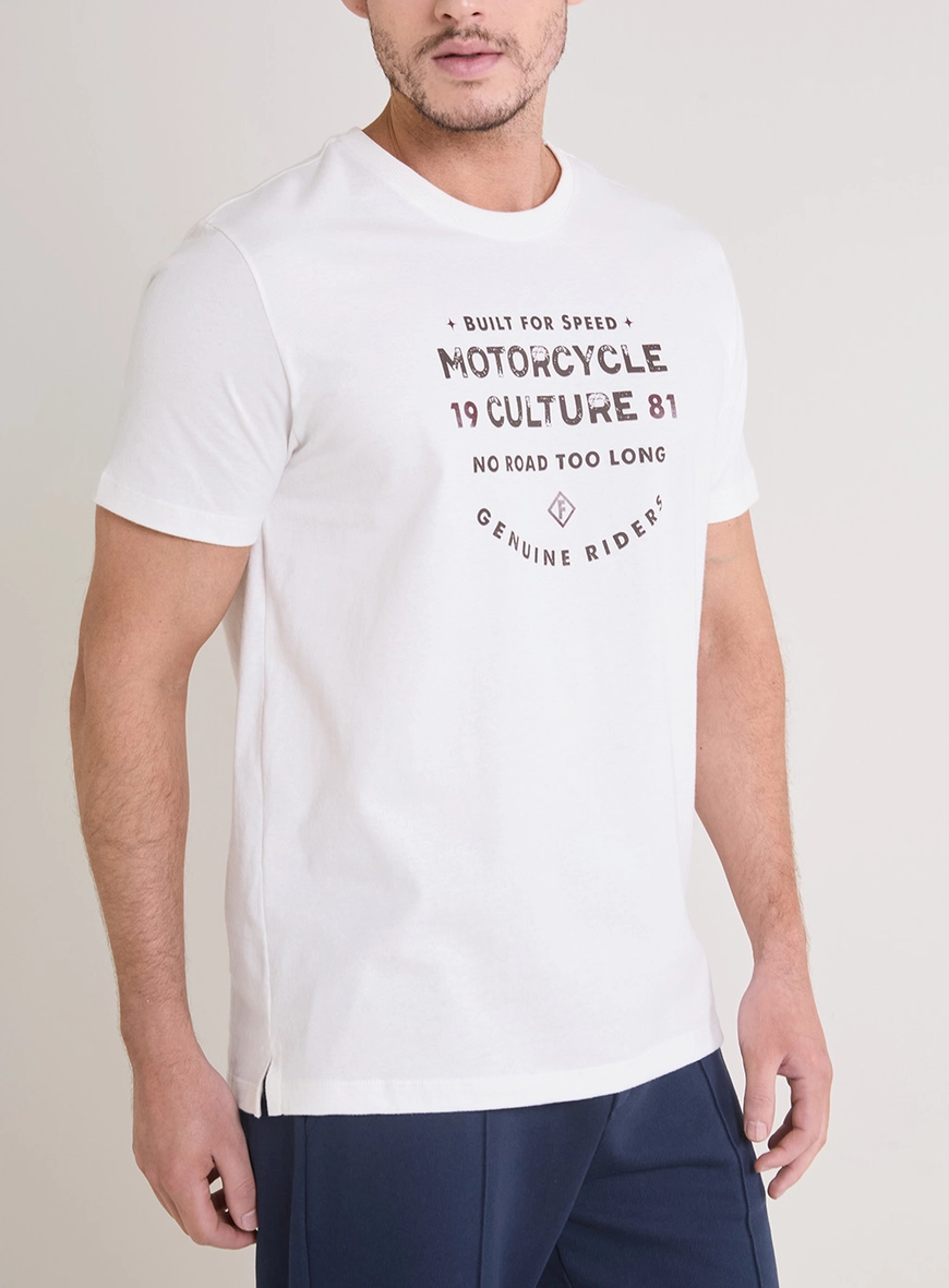Camiseta Masculina New Slim Com Estampa Off Shell