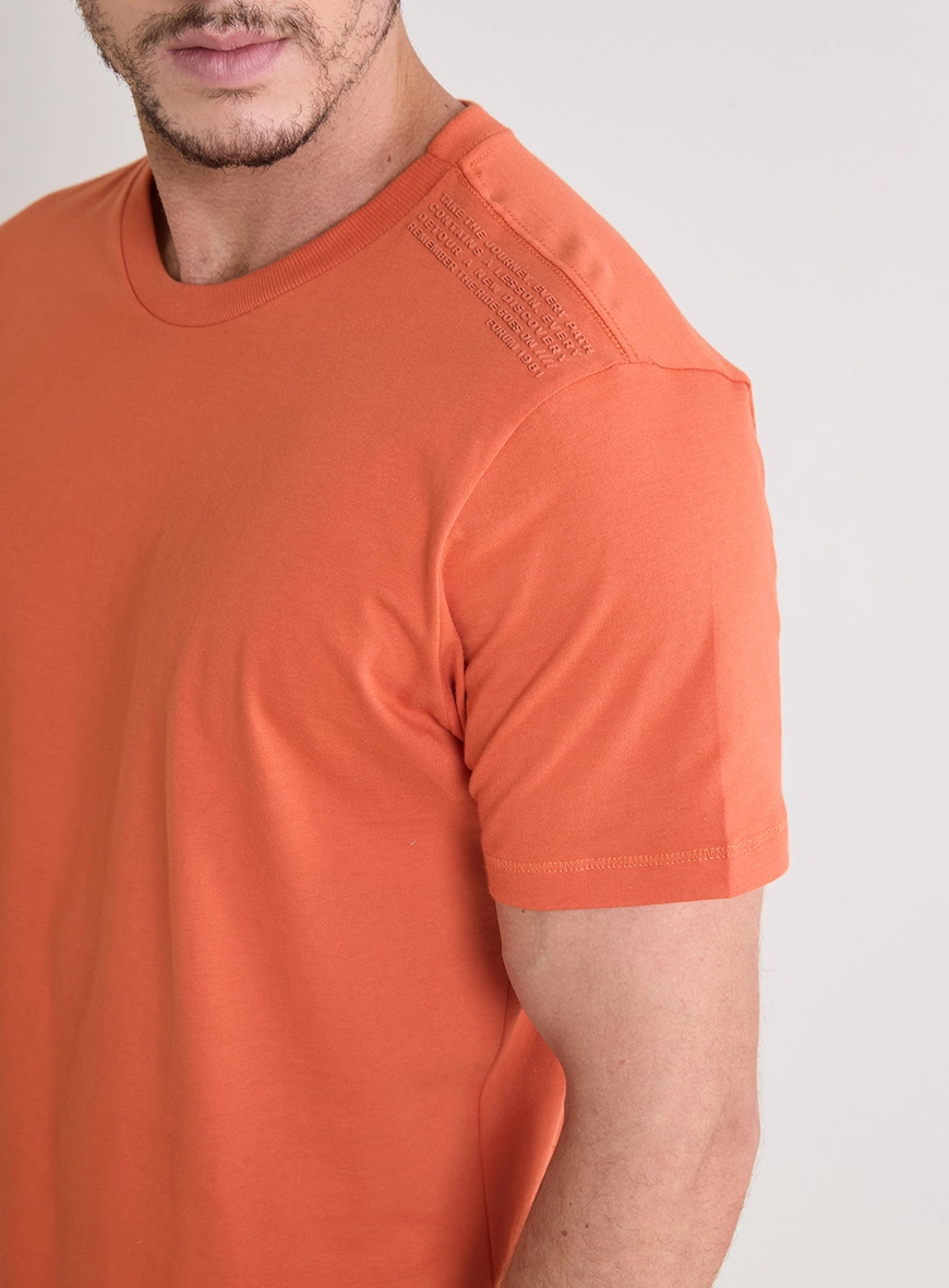 Camiseta Masculina New Slim Laranja