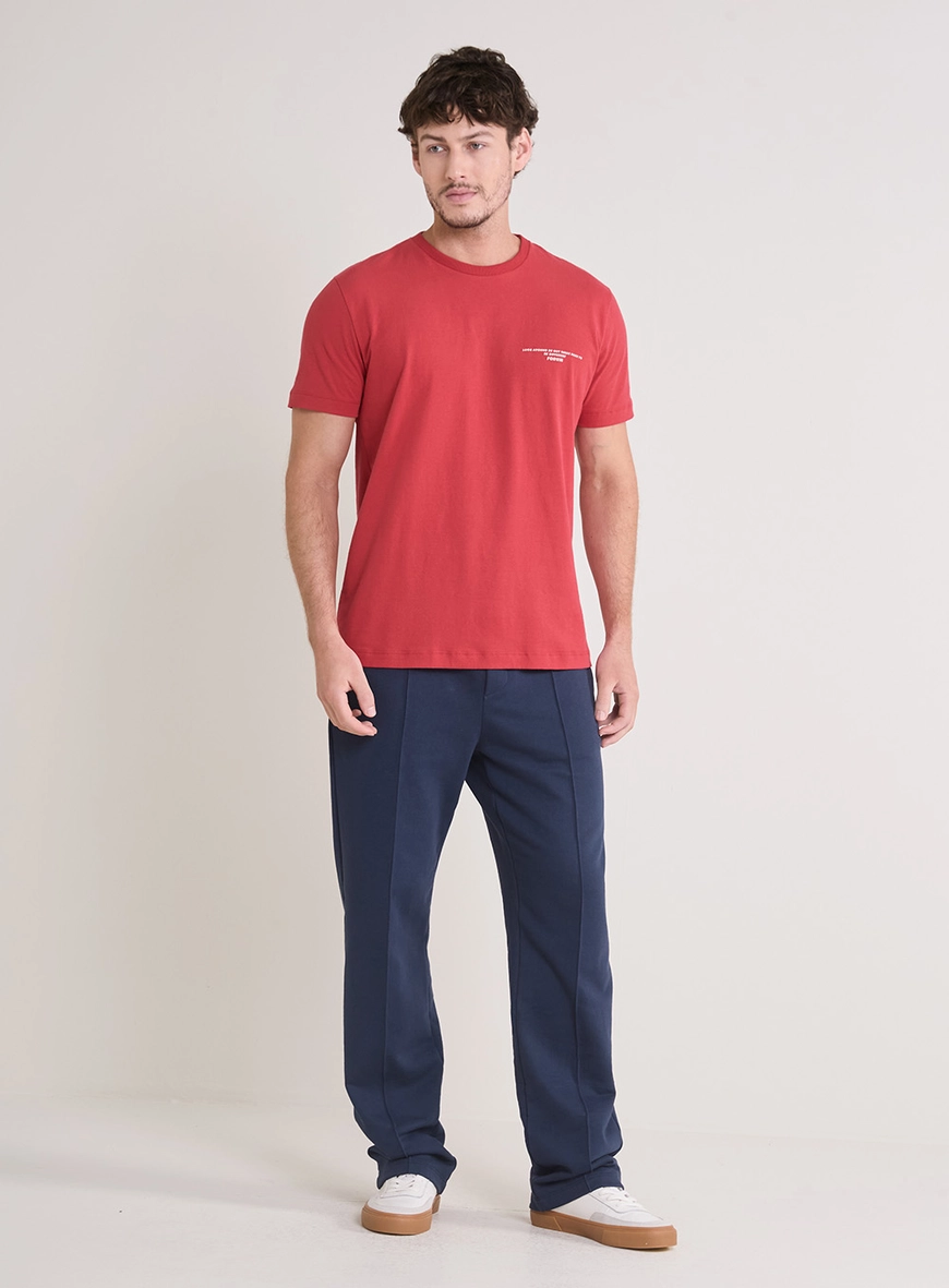 Camiseta Masculina New Slim Keep Ready Vermelho