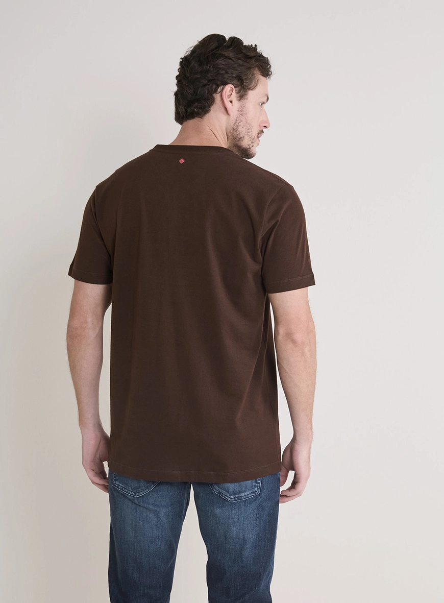 Camiseta Masculina New Slim Marrom