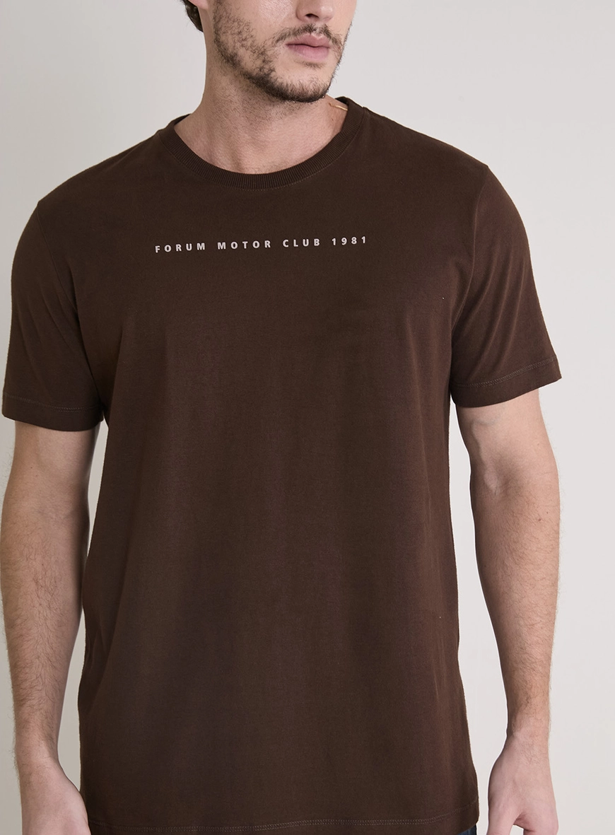 Camiseta Masculina New Slim Marrom