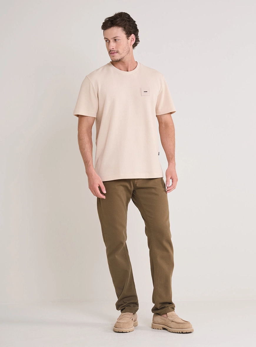 Camiseta Masculino New Box Básica Bege