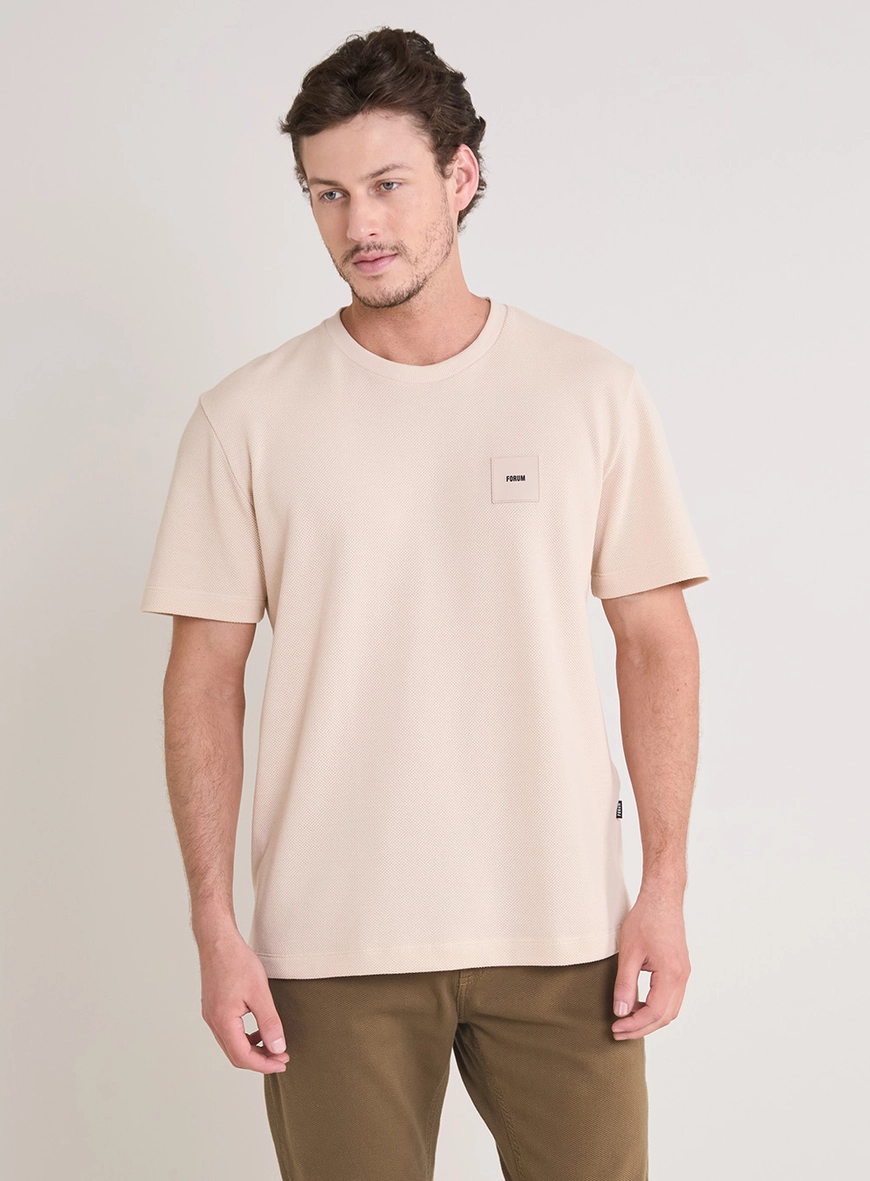 Camiseta Masculino New Box Básica Bege