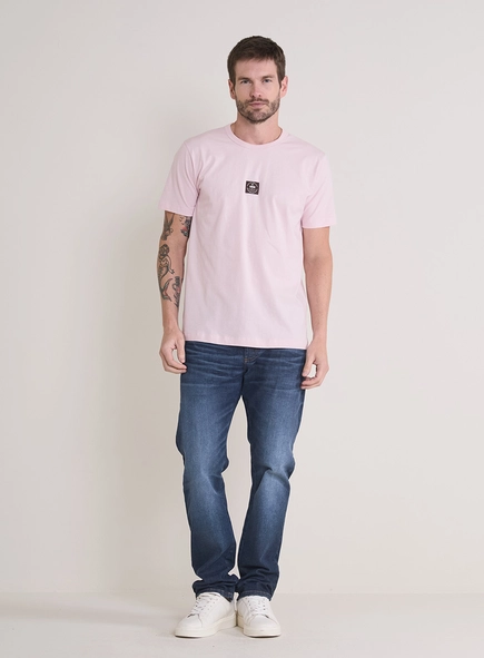 Camiseta Masculina New Slim E Detalhe Minimalista