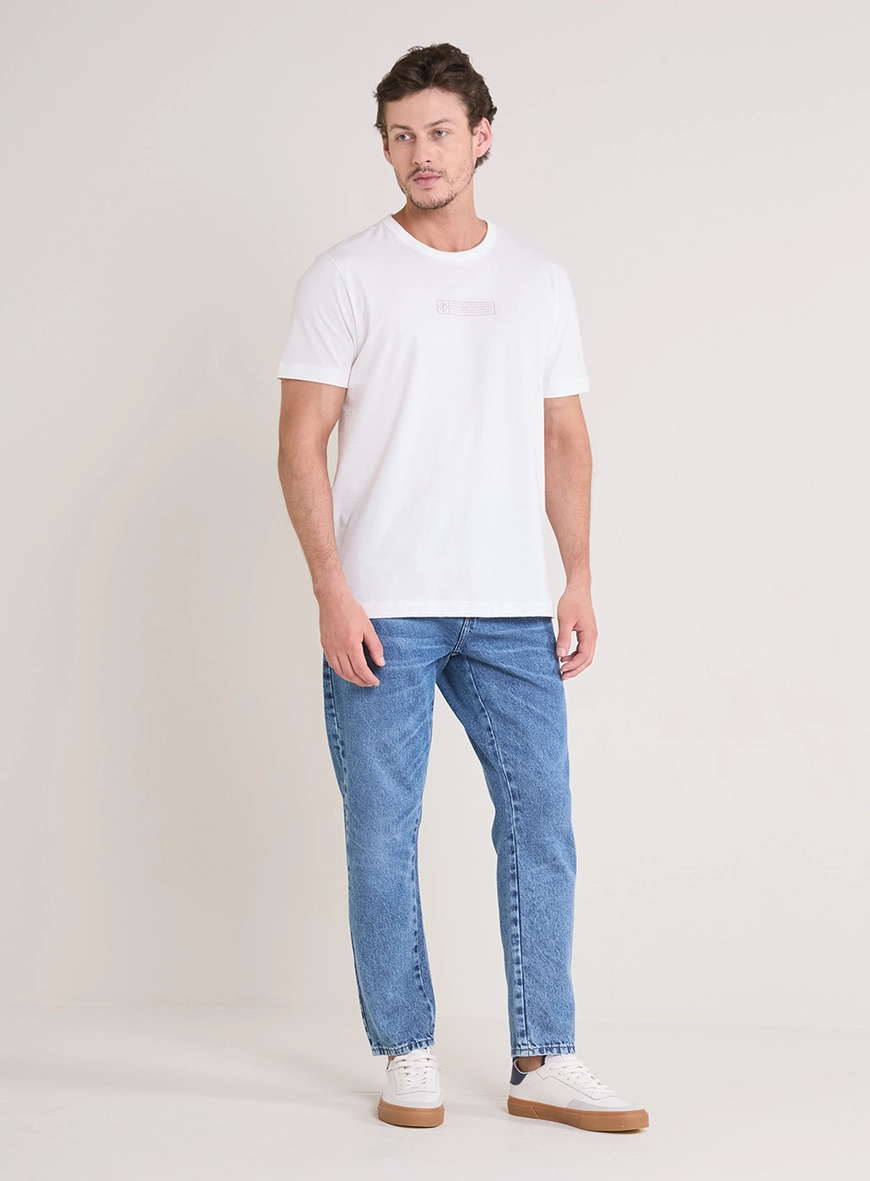 Camiseta Masculina Básica New Slim Off Shell