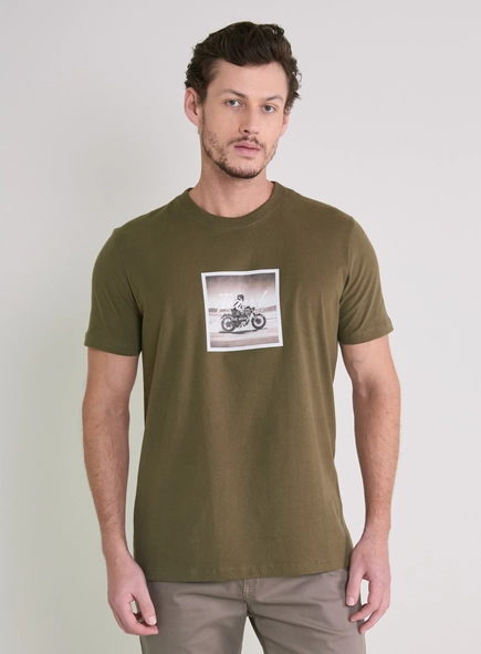 Camiseta Masculina New Slim Com Estampa