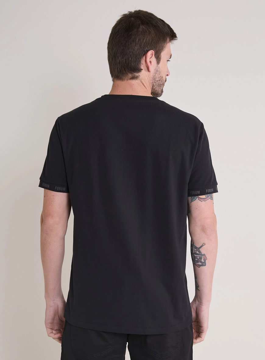 Camiseta Masculina New Slim Básica Preto