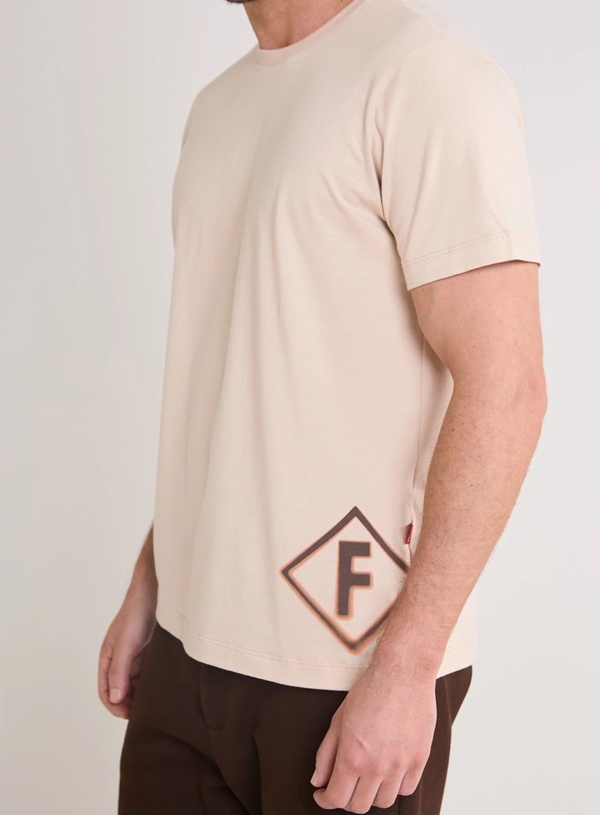 Camiseta Masculina New Slim Bege