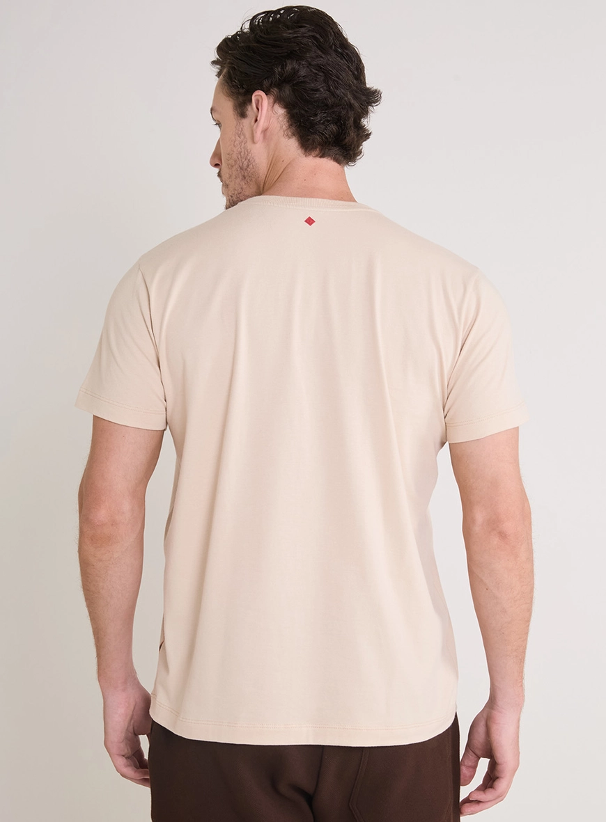 Camiseta Masculina New Slim Bege