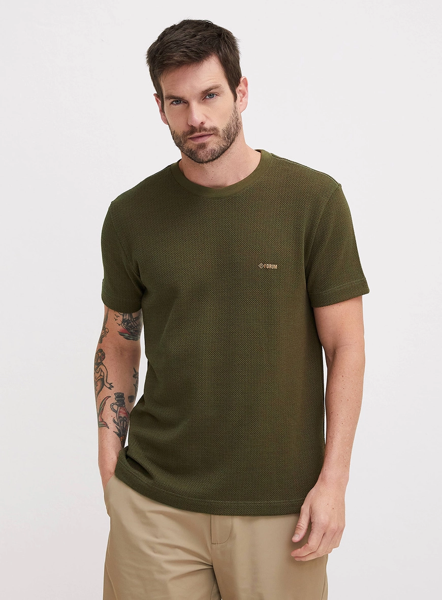 Camiseta Masculina Básica New Slim Verde