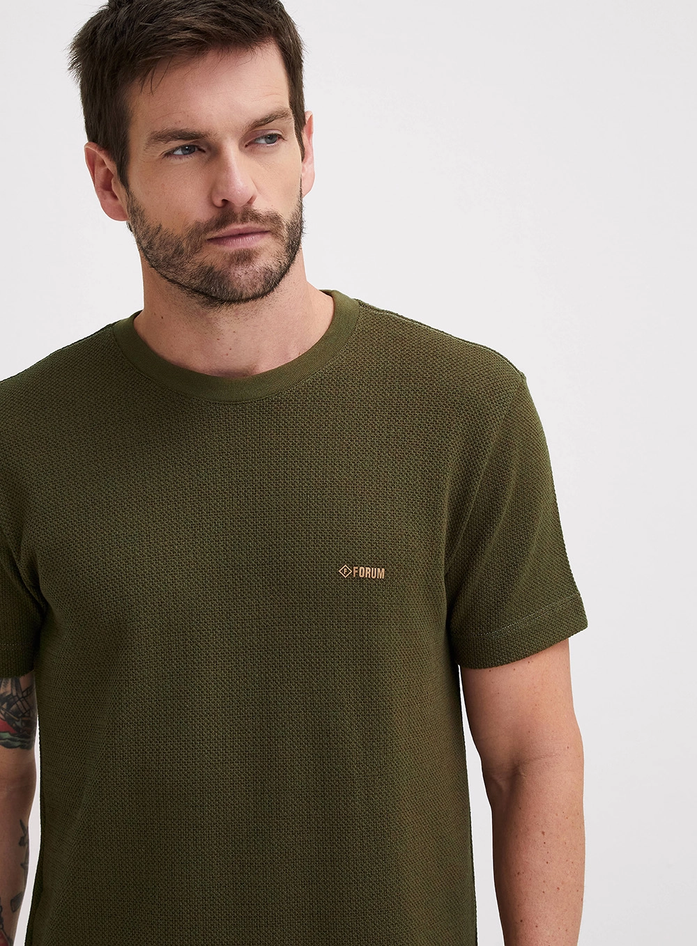 Camiseta Masculina Básica New Slim Verde 2